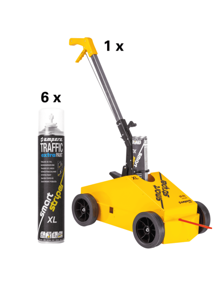 Ampere Smart Striper XL lijnentrekker, 6 bussen witte markeerverf