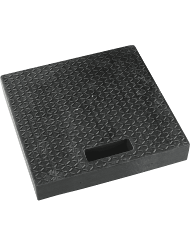 Stempelplaat van gehard rubber, zwart