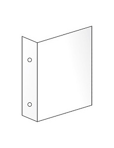 Bord (haaks) blanco kunststof