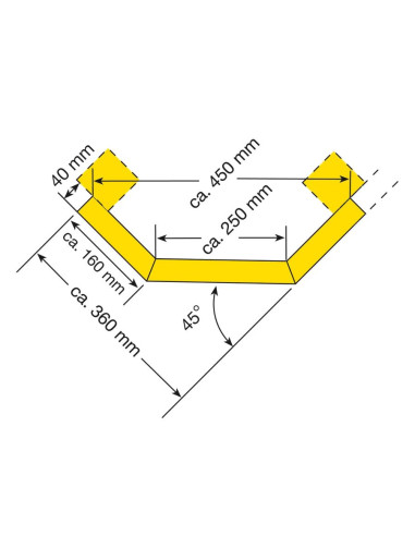 BLACK BULL hoekstuk rambeveiligingsplank voor binnen