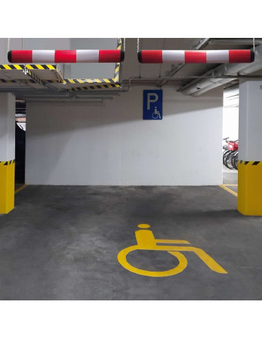 Hoogtebegrenzer, kunststof, rood wit