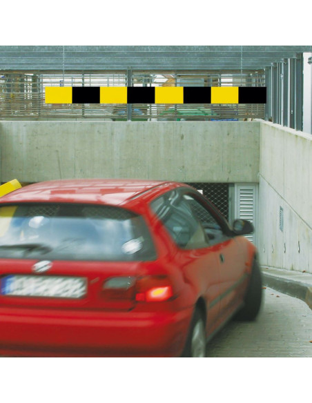 Hoogtebegrenzer, aluminium, geel zwart