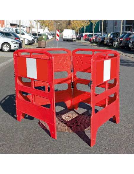 MORION vouwhek 4-delig - rood wit