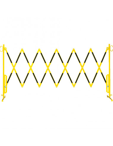 Schaarhek - staal - geel zwart
