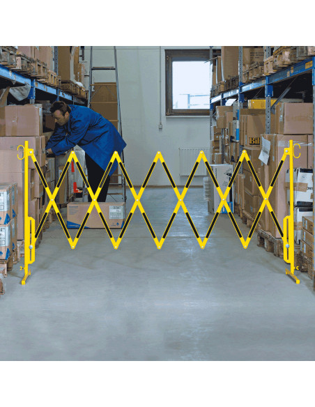 Schaarhek - staal - geel zwart