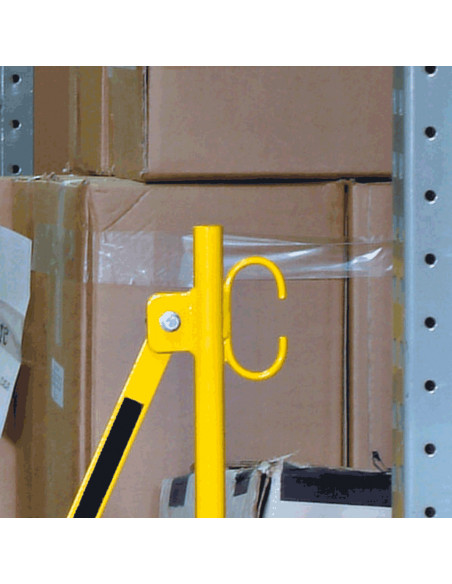 Schaarhek - staal - geel zwart