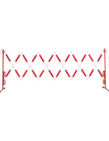 Schaarhek - staal - rood wit