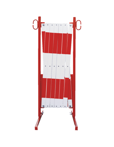 Schaarhek - staal - rood wit