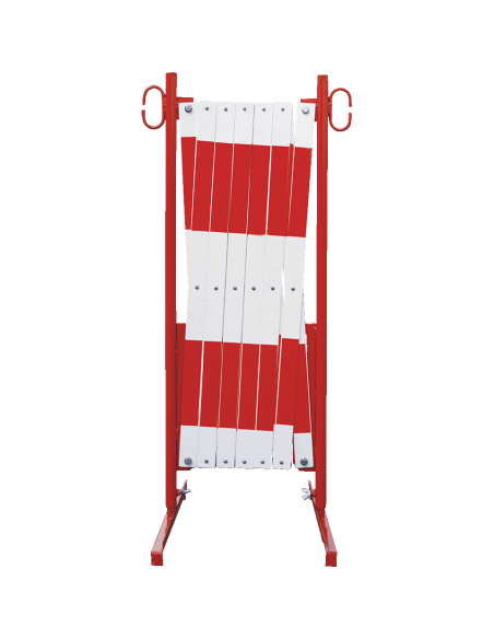 Schaarhek - staal - rood wit