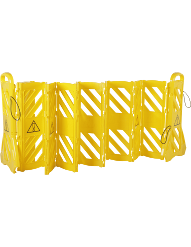 Mobiel afsluitingssysteem - kunststof - geel zwart