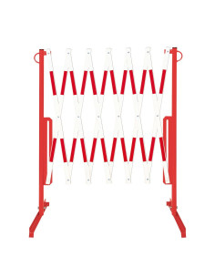 Licht schaarhek - staal - rood wit