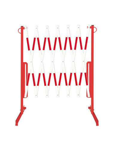 Licht schaarhek - staal - rood wit