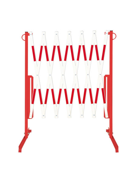 Licht schaarhek - staal - rood wit