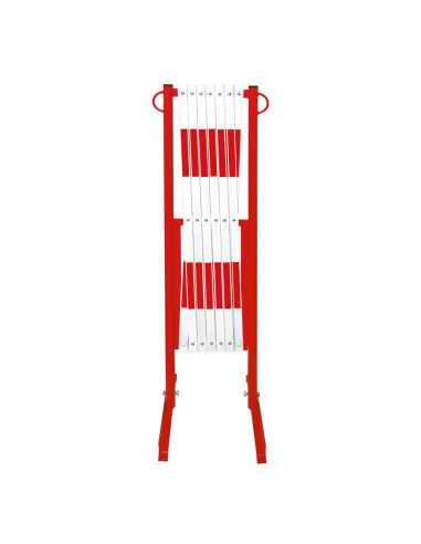 Licht schaarhek - staal - rood wit