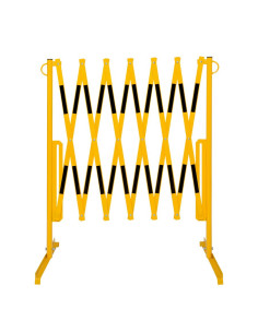 Licht schaarhek - staal - geel zwart