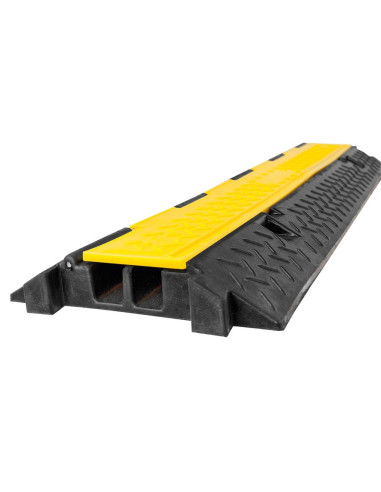 Kabelbrug 2 kanalen - geel zwart - 1000 x 250 x 45 mm