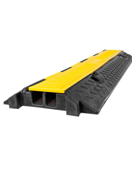 Kabelbrug 2 kanalen - geel zwart - 1000 x 250 x 45 mm