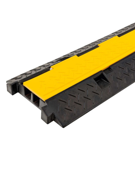 Kabelbrug 2 kanalen - geel zwart - 1000 x 250 x 45 mm