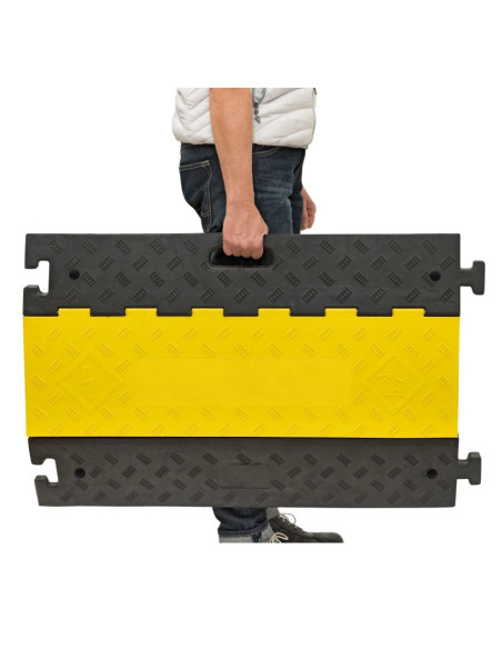 Kabelbrug 3 kanalen - geel zwart - 960 x 600 x 75 mm