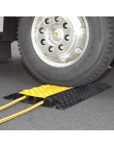 Kabelbrug 3 kanalen - geel zwart - 960 x 600 x 75 mm