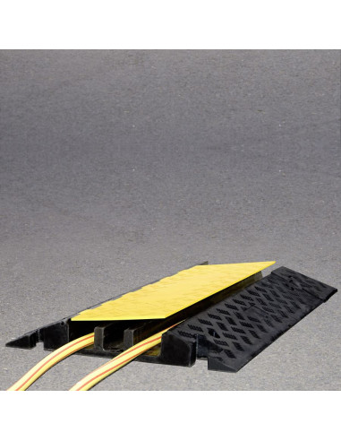 Kabelbrug 3 kanalen - geel zwart - 960 x 600 x 75 mm