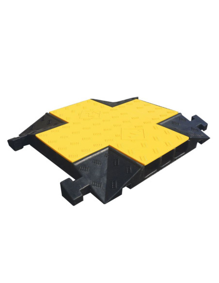 Kruising kabelbrug 3 kanalen - geel zwart