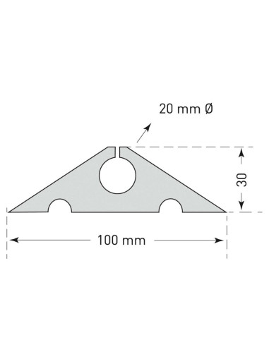 Oprolbare kabelbrug - zwart - 10 meter
