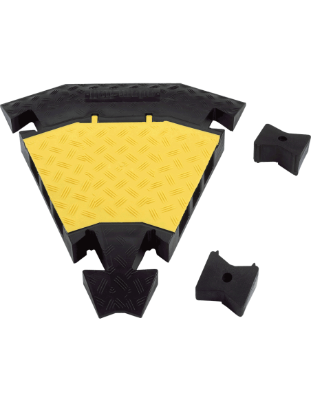 Hoekstuk Defender lll kabelbrug - geel zwart