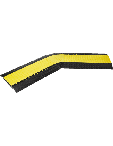 Hoekstuk Defender lll kabelbrug - geel zwart
