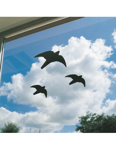 Raamstickers vogels - zwart - set van 3 stuks