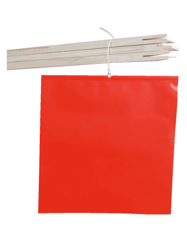 Rode vlaggen uitstekende lading - 300 x 300 mm - 10 stuks