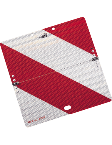 Reflecterend nachtparkeerbord - opvouwbaar - 285 x 285 mm - rood wit