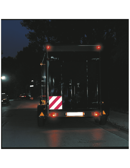 Rood wit markeringsbord vrachtwagen - retroreflecterend - aluminium