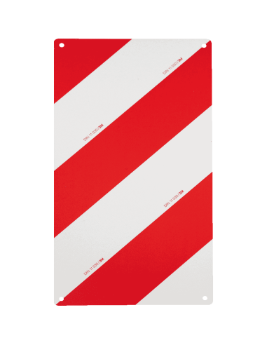 Rood wit markeringsbord vrachtwagen - retroreflecterend - aluminium