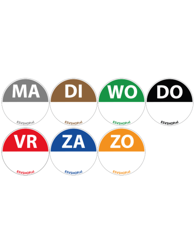 Set ma t/m zo dagsticker, 7 stuks kopen?