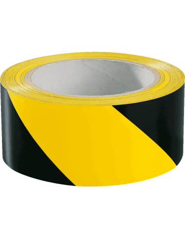 Markeringstape met laminaat - zelfklevende folie - 2 rollen - geel zwart