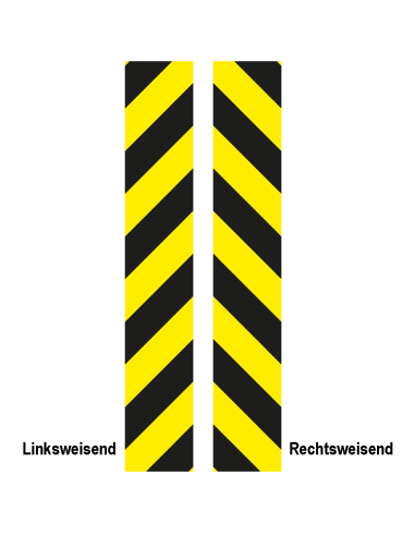 Markeringstape met laminaat - zelfklevende folie - 2 rollen - geel zwart