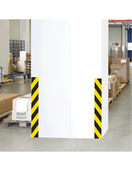 Markeringstape met laminaat - zelfklevende folie - 2 rollen - geel zwart