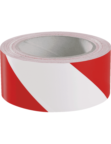 Markeringstape met laminaat - zelfklevende folie - 2 rollen - rood wit