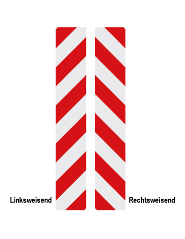 Markeringstape met laminaat - zelfklevende folie - 2 rollen - rood wit