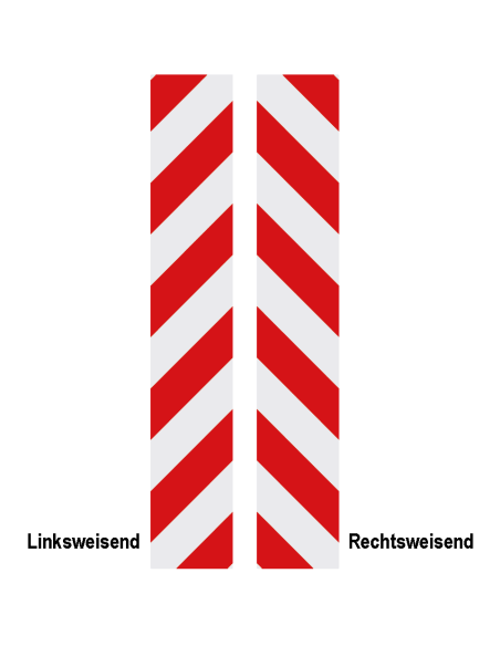 Markeringstape met laminaat - zelfklevende folie - 2 rollen - rood wit