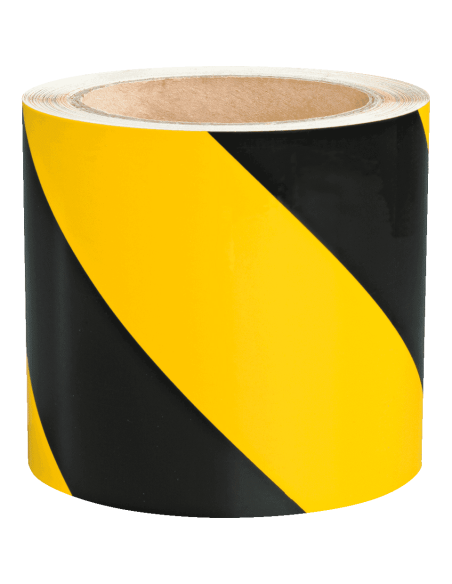 3M reflecterende markeringstape - 25 meter - geel zwart - 100 mm breed