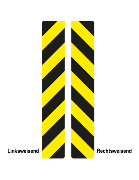 3M reflecterende markeringstape - 25 meter - geel zwart - 100 mm breed