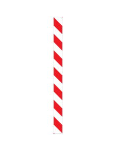 Zelfklevende waarschuwingsstrips - rood wit - 10 stuks