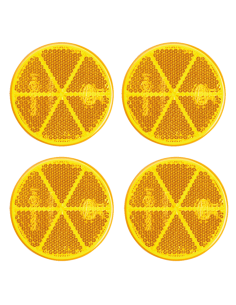Zelfklevende reflectoren - geel - 4 stuks