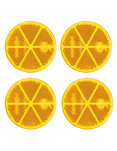 Zelfklevende reflectoren - geel - 4 stuks