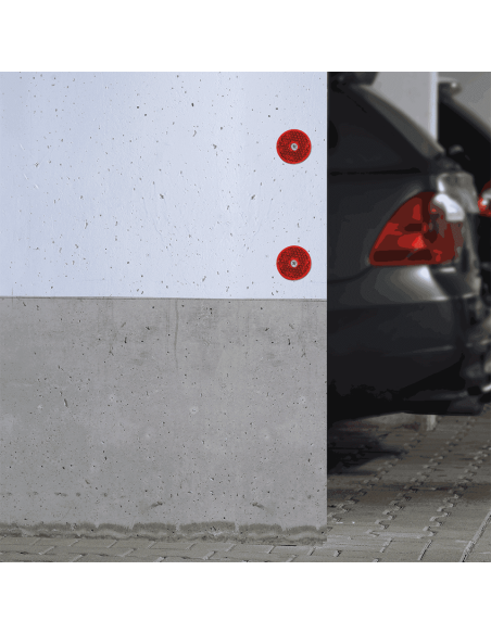 Ronde reflectoren met schroefgat - rood - 4 stuks