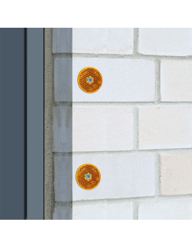 Ronde reflectoren met schroefgat - geel - 4 stuks