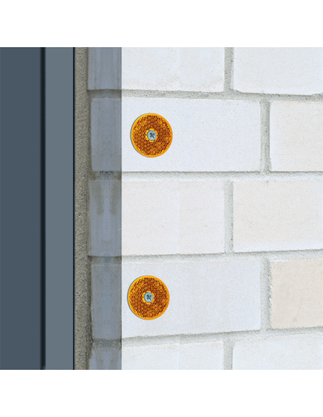 Ronde reflectoren met schroefgat - geel - 4 stuks