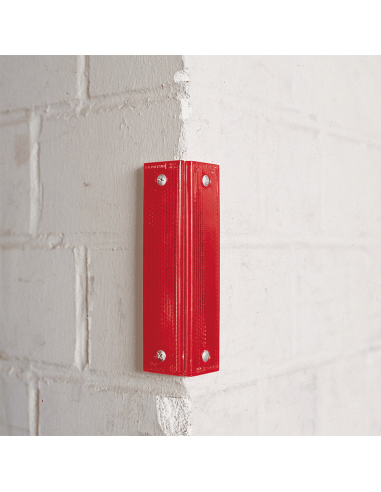 Rechthoekige reflectoren met schroefgaten - rood - 4 stuks